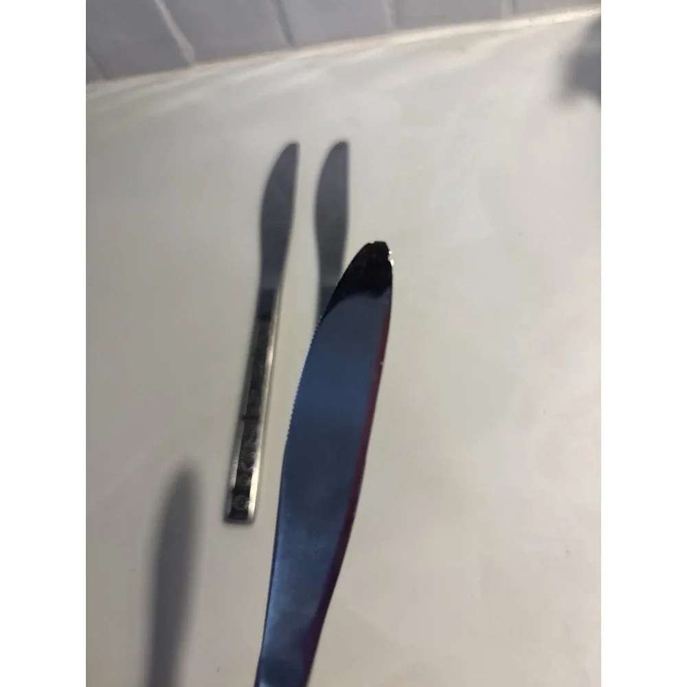 Lot of 3 Imperial SERTA Stainless Steel Flatware Solid Knives Vtg Korea - 8.25